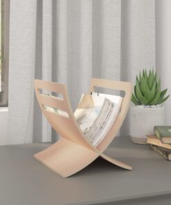 vidaXL Wooden Magazine Rack Floor Standing Natural