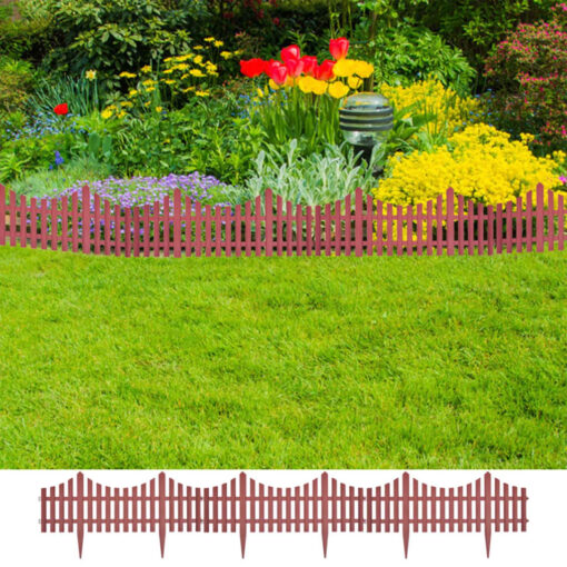 vidaXL 17 pcs Lawn Dividers 10 m Brown