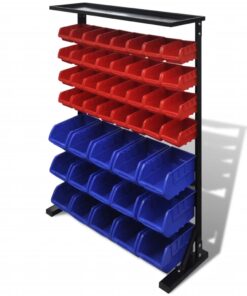 vidaXL Blue & Red Garage Tool Organiser