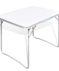 vidaXL Foldable Camping Table with Metal Frame 80 x 60 cm