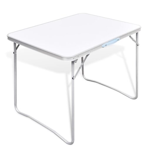 vidaXL Foldable Camping Table with Metal Frame 80 x 60 cm