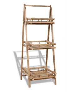 vidaXL 3-Tier Folding Bamboo Plant Rack