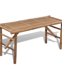 vidaXL Folding Garden Bench 118 cm Bamboo