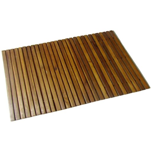 vidaXL Acacia Bath Mat 80 x 50 cm