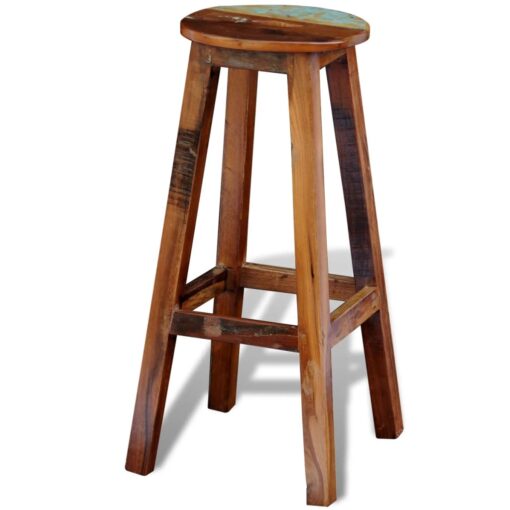 Bar Stool Solid Reclaimed Wood - Image 2