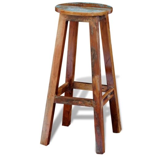 Bar Stool Solid Reclaimed Wood - Image 3