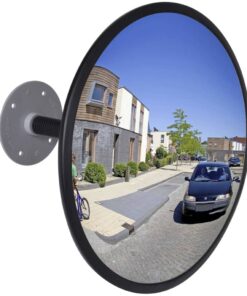 vidaXL Convex Traffic Mirror Acrylic Black 30 cm Indoor