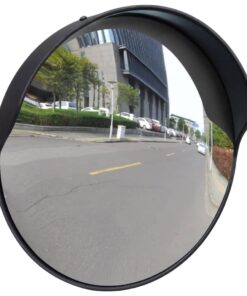 vidaXL Convex Traffic Mirror PC Plastic Black 30 cm Outdoor