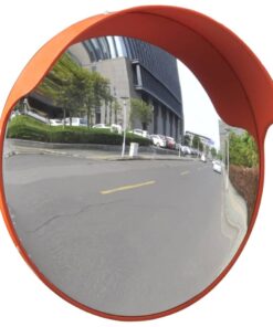vidaXL Convex Traffic Mirror PC Plastic Orange 45 cm Outdoor