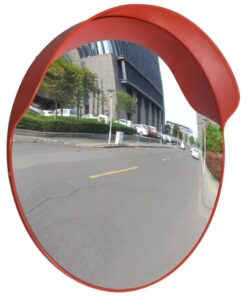 vidaXL Convex Traffic Mirror PC Plastic Orange 60 cm Outdoor