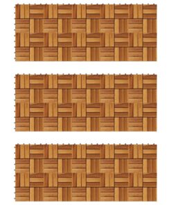 vidaXL Decking Tiles 30 x 30 cm Acacia Set of 30