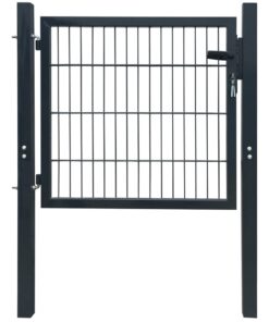 vidaXL 2D Fence Gate (Single) Anthracite Grey 106 x 130 cm