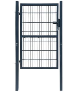 vidaXL 2D Fence Gate (Single) Anthracite Grey 106 x 170 cm