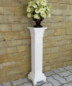 vidaXL Classic Square Pillar Plant Stand MDF