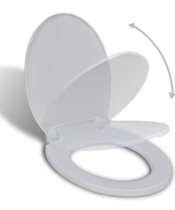 vidaXL Soft-close Toilet Seat White Oval