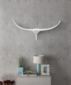 vidaXL Wall Mounted Aluminium Bull’s Head Decoration Silver 72 cm