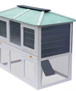 vidaXL Animal Rabbit Cage Double Floor Wood