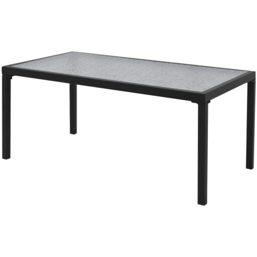  4 Piece Garden Lounge Set Textilene Black - Image 2