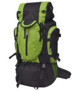 vidaXL Hiking Backpack XXL 75 L Black and Green