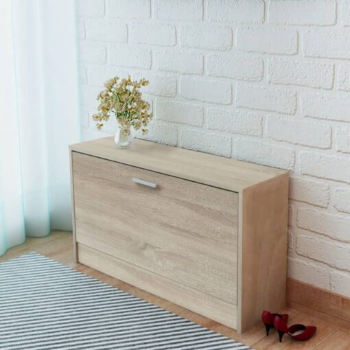 vidaXL Shoe Storage Bench Oak 80x24x45 cm