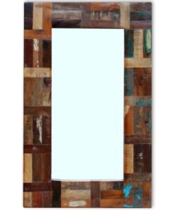 vidaXL Mirror Solid Reclaimed Wood 80x50 cm