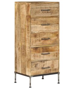 vidaXL Chest of Drawers 45x35x106 cm Solid Mango Wood