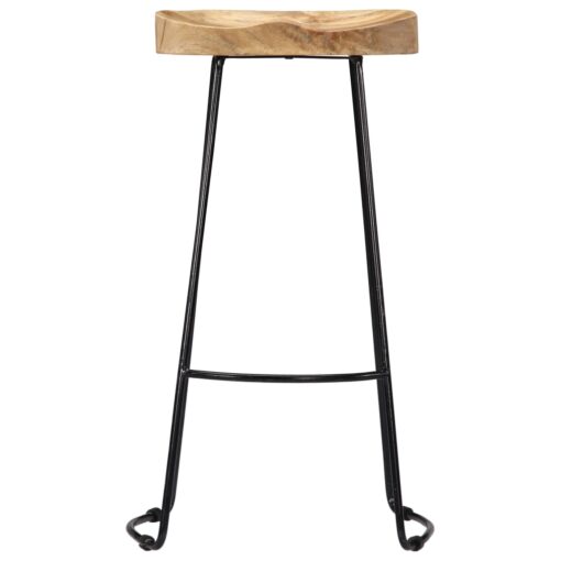 vidaXL Gavin Bar Stools 2 pcs Solid Mango Wood - Image 2