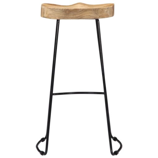 vidaXL Gavin Bar Stools 2 pcs Solid Mango Wood - Image 3