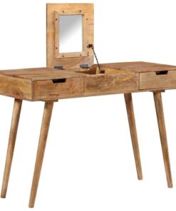 vidaXL Dressing Table 112x45x76 cm Solid Mango Wood