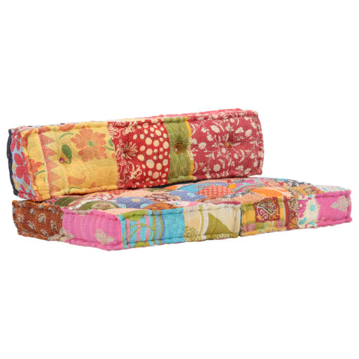 vidaXL Pouffe Patchwork Fabric