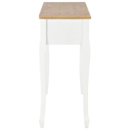 vidaXL Dressing Console Table with 3 Drawers White - Image 3