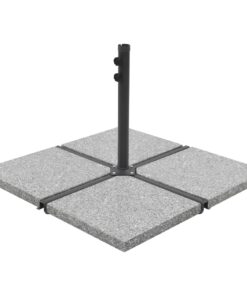 vidaXL Umbrella Weight Plates 4 pcs Grey Granite Square 100 kg