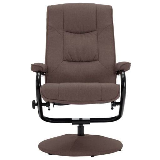 vidaXL Recliner Chair with Footrest Brown Fabric - Image 2