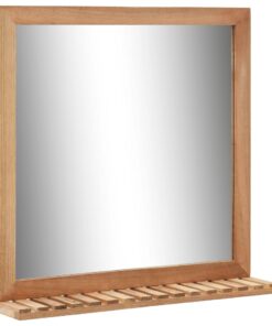 vidaXL Bathroom Mirror 60x12x62 cm  Solid Walnut Wood