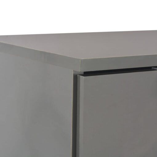 vidaXL Sideboard High Gloss Grey 107x35x80.5 cm - Image 4