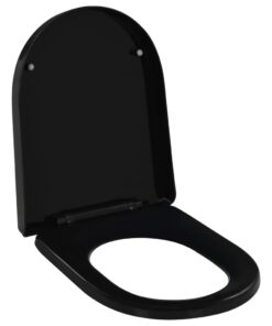 vidaXL Soft-close Toilet Seat with Quick-release Design Black