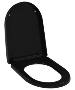 vidaXL Soft-close Toilet Seat with Quick-release Design Black