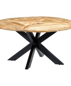 vidaXL Dining Table Round 150x76 cm Solid Mango Wood