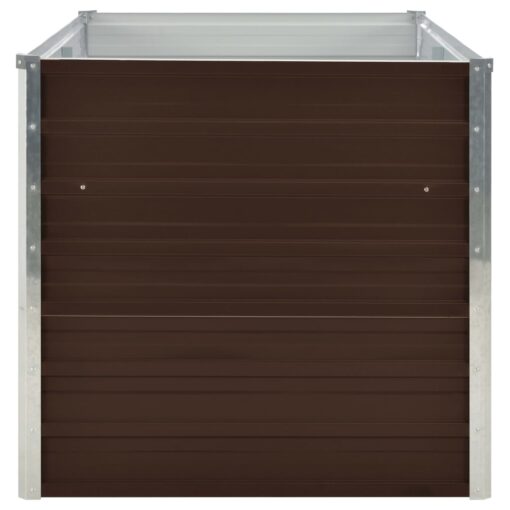 Raised Garden Bed Brown 160x80x77 cm Galvanised Steel - Image 2