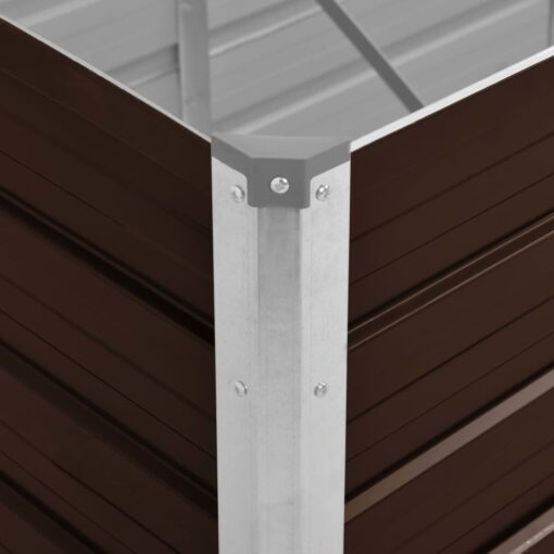 Garden Raised Bed Brown 240x80x77 cm Galvanised Steel - Image 3