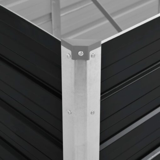 vidaXL Garden Raised Bed Anthracite 100x40x77 cm Galvanised Steel - Image 3