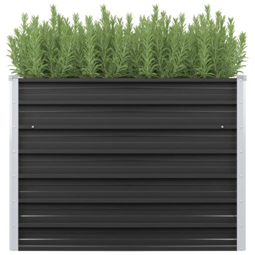 vidaXL Garden Raised Bed Anthracite 100x40x77 cm Galvanised Steel