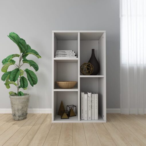 vidaXL Book Cabinet/Sideboard White 50x25x80 cm Engineered Wood