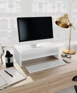 vidaXL Monitor Stand White 42x24x13 cm Engineered Wood
