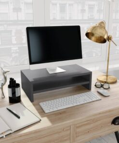 vidaXL Monitor Stand Grey 42x24x13 cm Engineered Wood