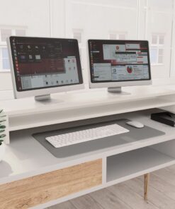 vidaXL Monitor Stand White 100x24x13 cm Engineered Wood