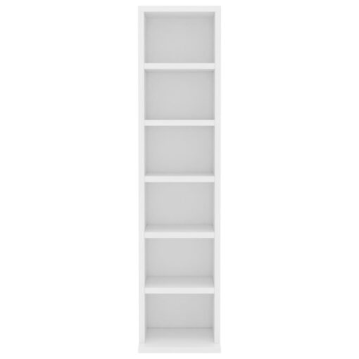 vidaXL CD Cabinet White 21x20x88 cm Engineered Wood - Image 2