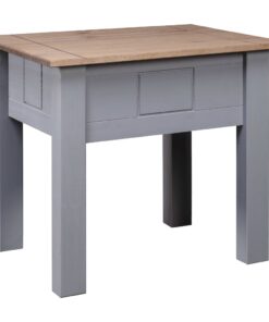 vidaXL Nightstand Grey 50.5x50.5x52.5 cm Pine Panama Range