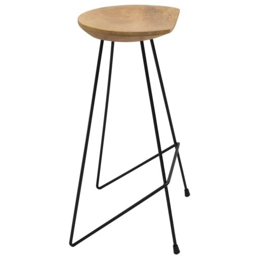Bar Stools 2 pcs Solid Teak Wood - Image 3