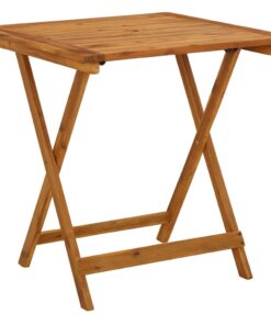 vidaXL Folding Garden Table 70x70x75 cm Solid Acacia Wood